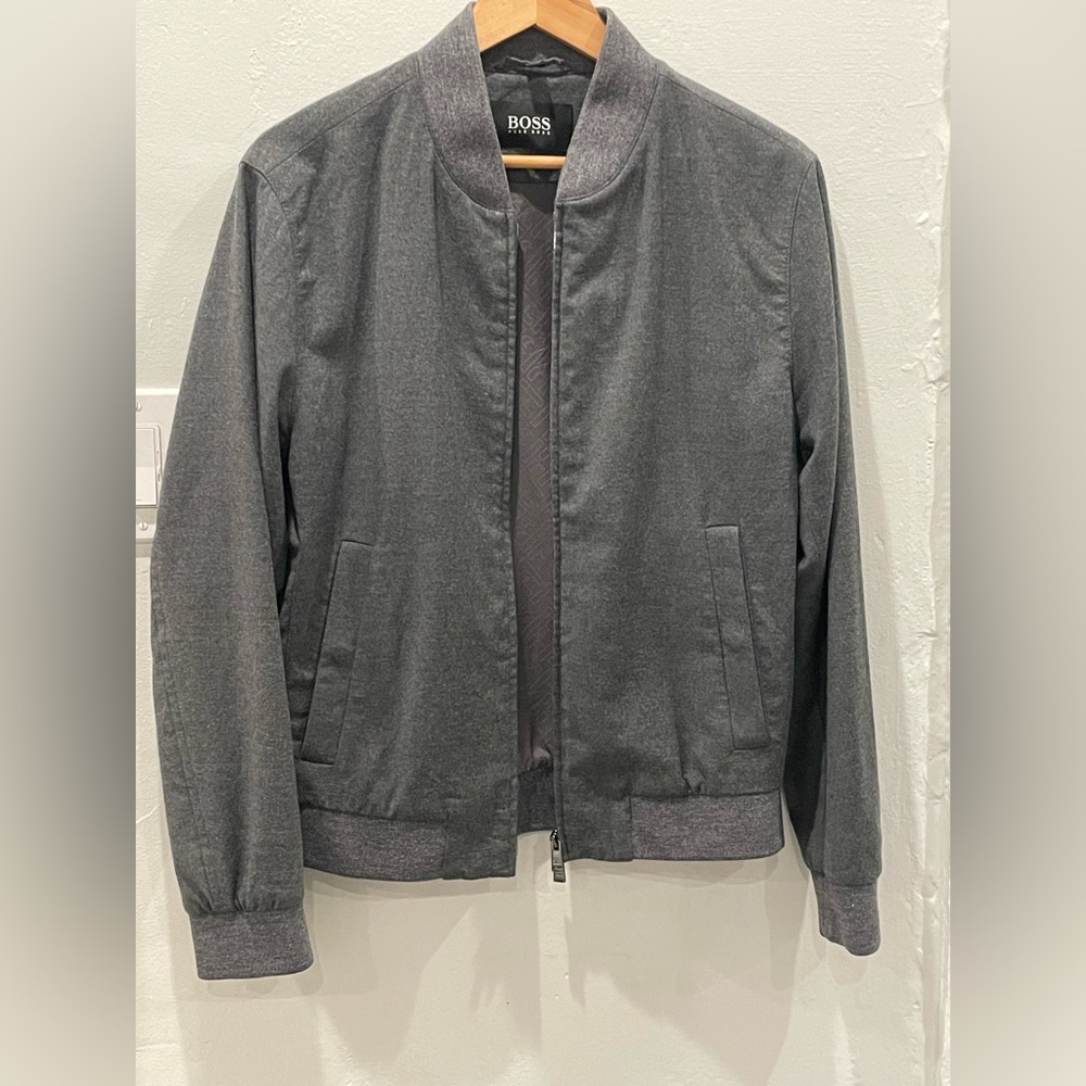 Hugo Boss Men’s Charcoal Bomber Jacket